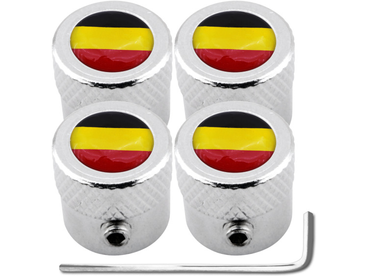 4 bouchons de valve antivol Allemand Allemagne "stri&eacute;"