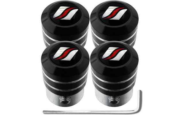 4 bouchons de valve antivol black