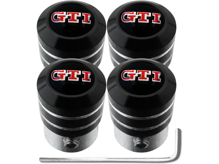 4 bouchons de valve antivol GTI "black"