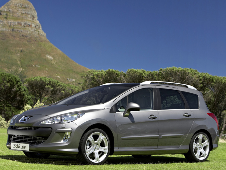 Baguette chrom&eacute;e de contour inf&eacute;rieur des vitres Peugeot 308 SW 08-14