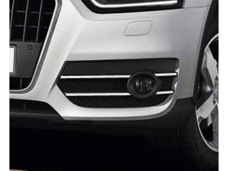 Baguette chrom&eacute;e pour antibrouillards compatible avec Audi Q3