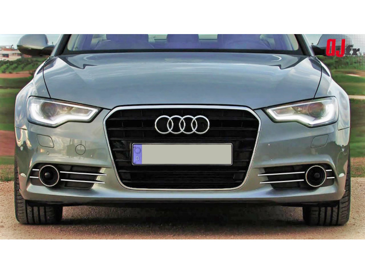 Baguette chrom&eacute;e pour antibrouillards pour Audi A6 S&eacute;rie 4 Avant 10-15 & Audi A6 S&eacute;rie 4 Berline 10-15