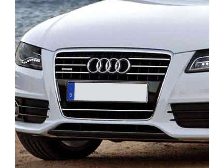 Baguette de calandre chrom&eacute;e compatible avec Audi A4 s&eacute;rie 3 07-11 & Audi A4 s&eacute;rie 3 avant 08-11