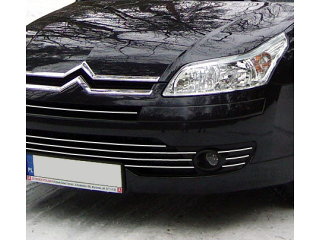 Baguette de calandre chromée compatible avec Citroën C4 0411 Citroën C4 Berline Citroën C4 Coupé