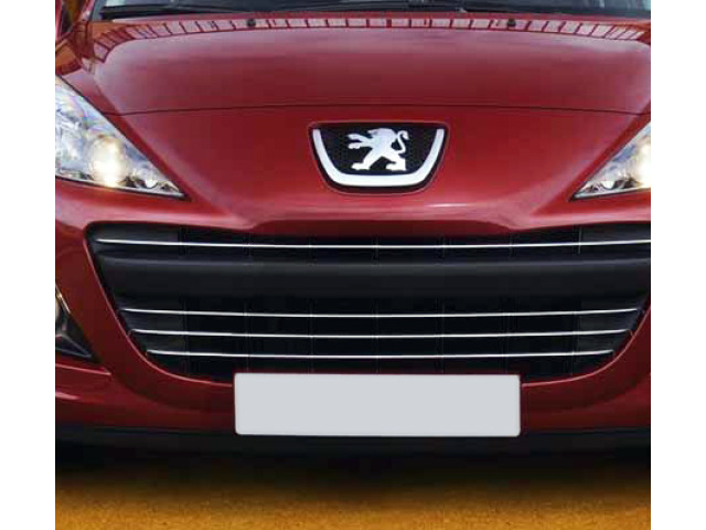 Baguette de calandre chromée pour Peugeot 207 0612 Peugeot 207 CC 0715 Peugeot 207 SW 0713