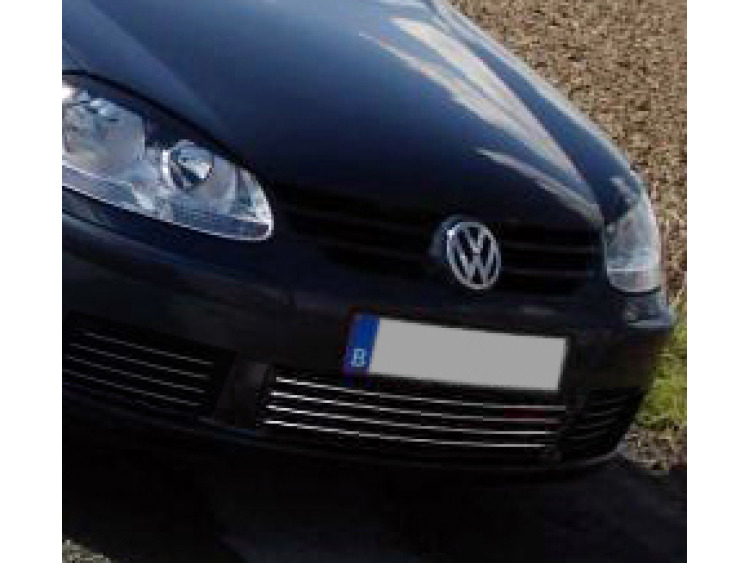 Baguette de calandre inf&eacute;rieure chrom&eacute;e compatible avec VW Golf 5
