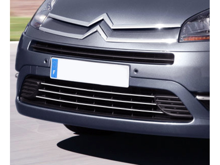 Baguette de calandre inf&eacute;rieure chrom&eacute;e pour Citro&euml;n C4 Grand Picasso (06-13)
