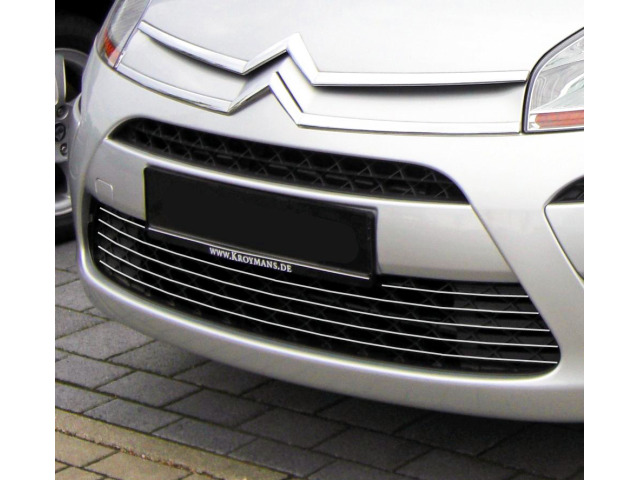Baguette de calandre inférieure chromée pour Citroën C4 Picasso 0712