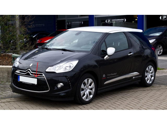 Baguette de calandre inférieure chromée pour Citroën DS 3 DS 3 1626 DS 3 Cabriolet 1626