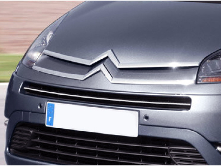 Baguette de calandre sup&eacute;rieure chrom&eacute;e compatible Citro&euml;n C4 Grand Picasso (06-13)