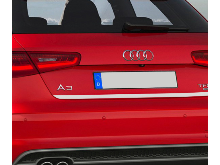 Baguette de coffre chrom&eacute;e compatible avec Audi A3 S&eacute;rie 3 12-16