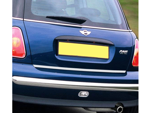 Baguette de coffre chromée compatible avec Mini 1 0106 Mini 2 Mini 3 Mini Clubman Mini Clubvan Mini Countryman Mini Coupé Mini Paceman Mini Roadster