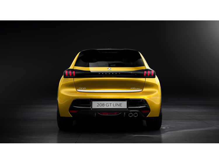 Baguette de coffre chrom&eacute;e compatible avec Peugeot 208 II 19-26