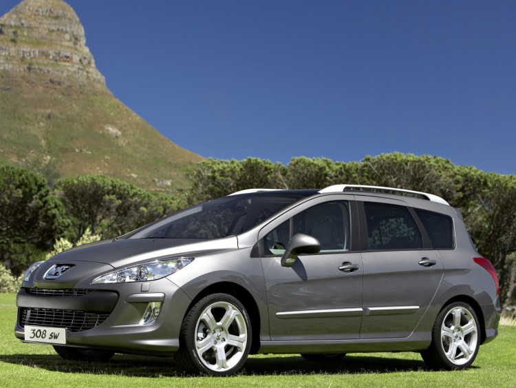 Baguette de protection lat&eacute;rale chrom&eacute;e pour Peugeot 308 SW 08-14