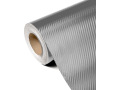 Film adh&eacute;sif Luxyline 3D carbone 40cm gris argent&eacute;